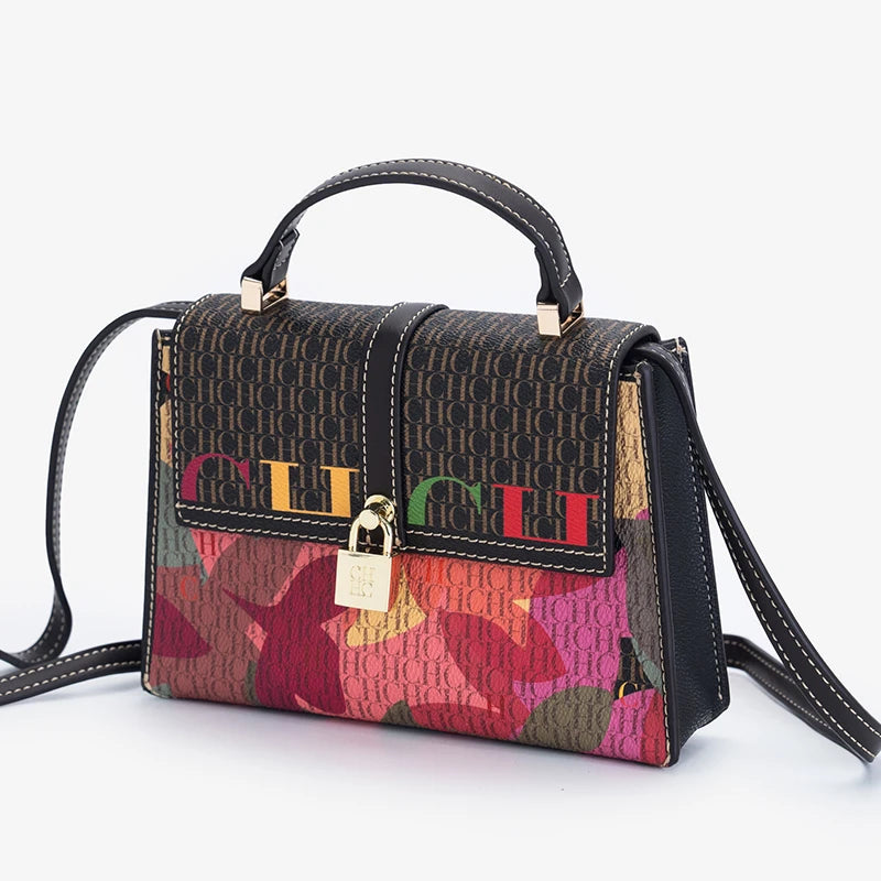Exquisite and fashionable handbag, lightweight niche, luxury brand with lock, new casual shoulder bag for women 