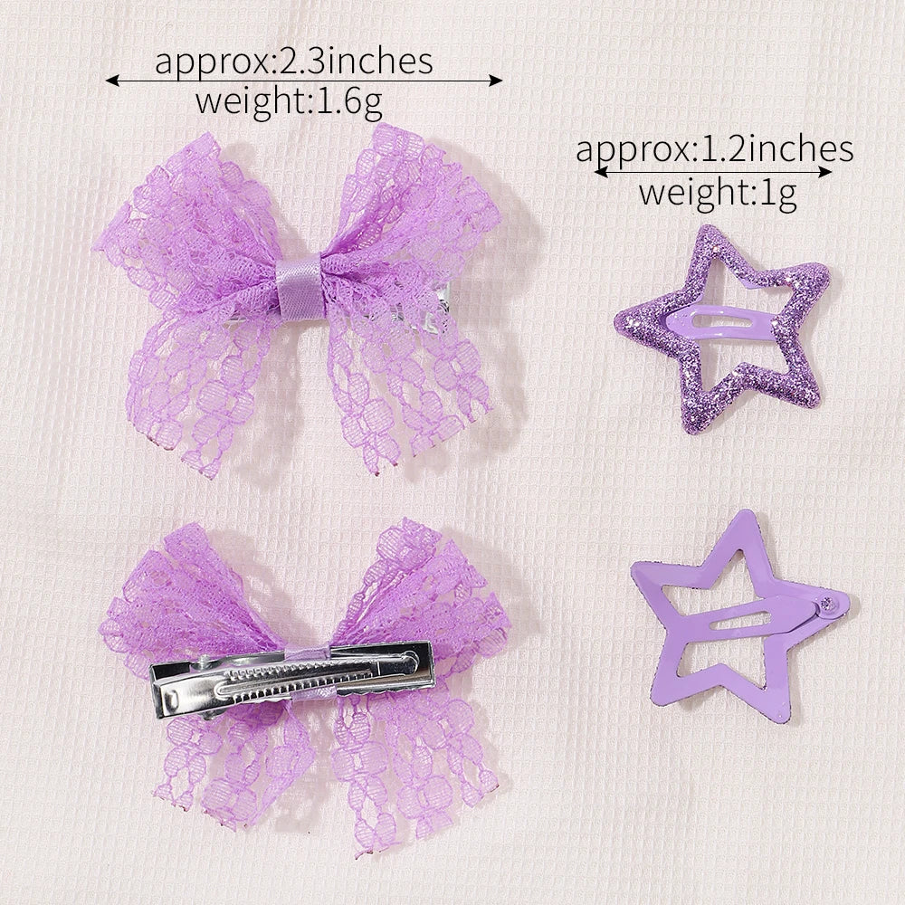 Enfants frais pince à cheveux ensemble fleur imprimé doux papillon épingles à cheveux enfants BB cheveux frange Clips Barrettes fille accessoires chapeaux