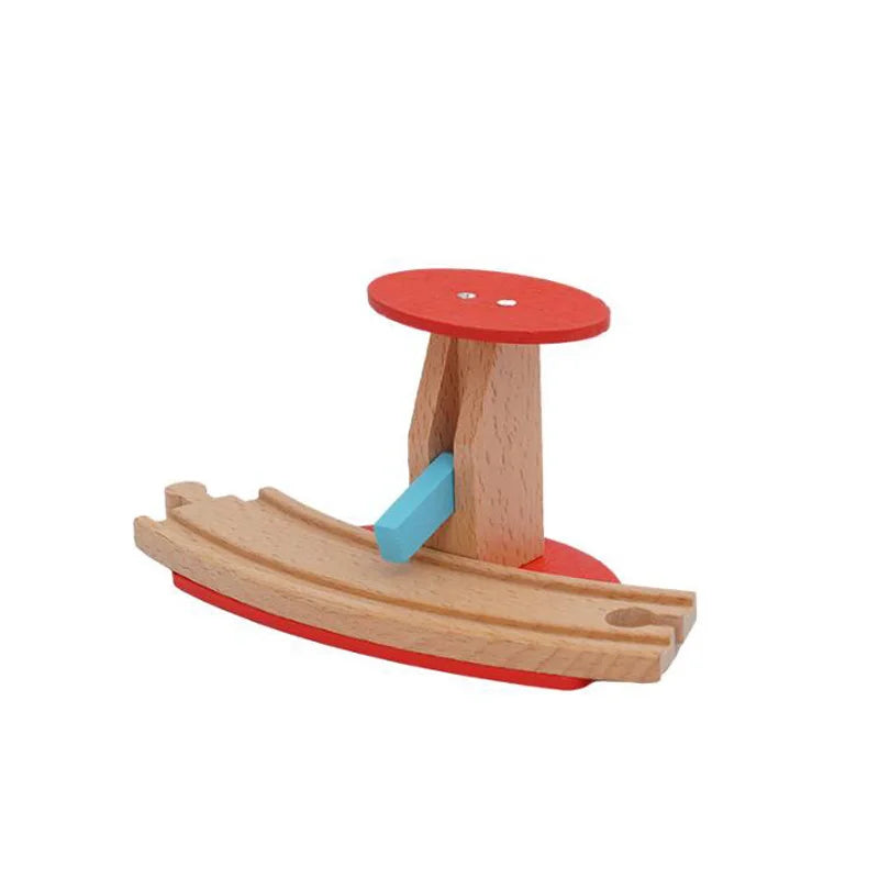 Jouets pour tout-petits, Train en bois, accessoires de voie ferrée, Barricade, scène de piste de plate-forme, jouets Puzzle pour garçons et filles