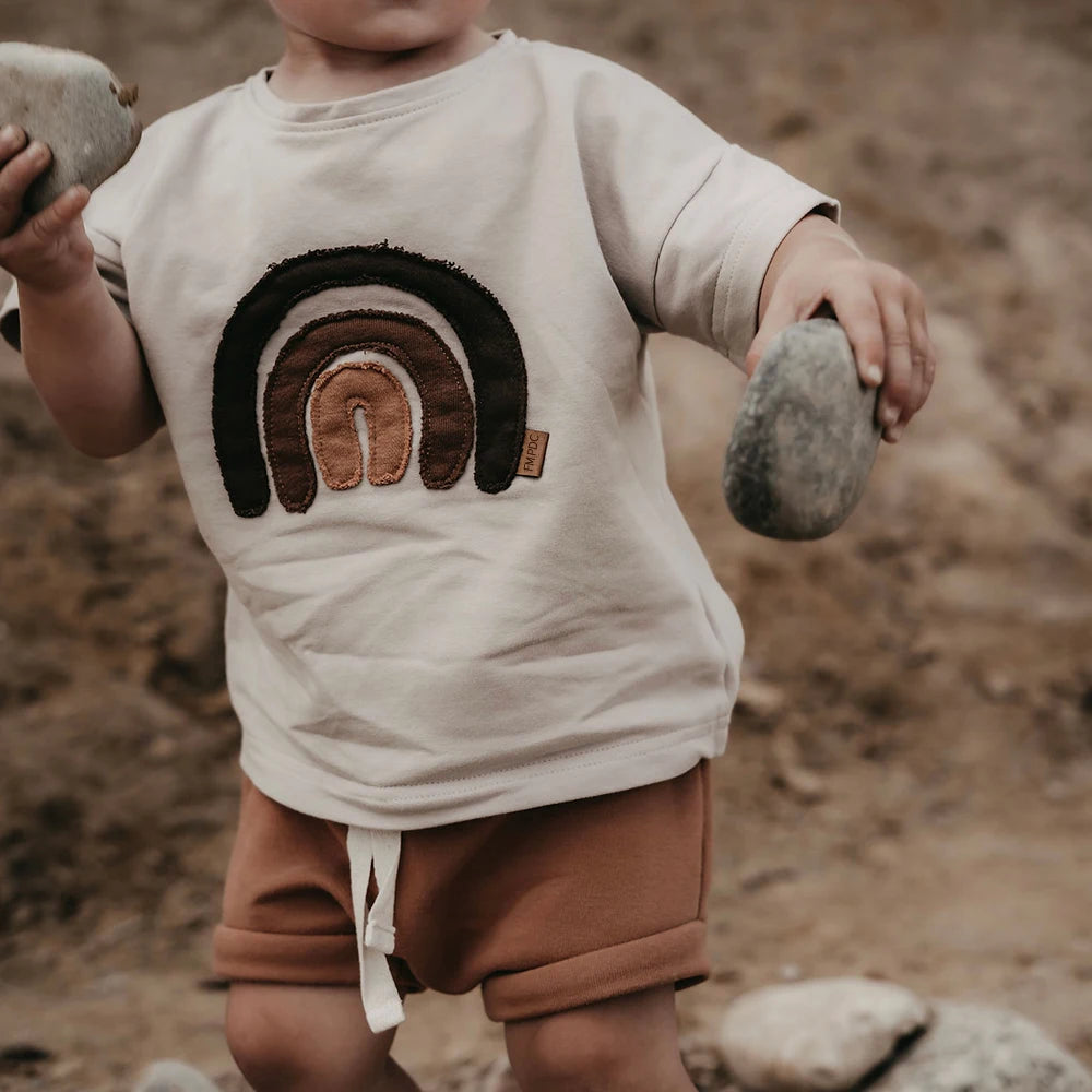 T-shirt à manches courtes en coton pour enfant, vêtement d'été pour bébé garçon et fille, avec impression de crème glacée et dessin animé