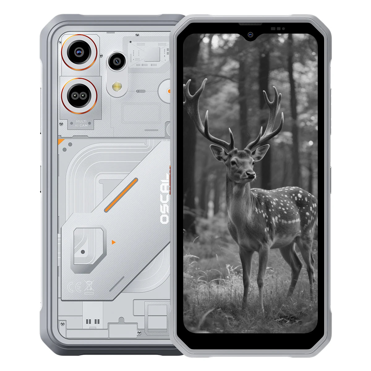 Smartphone robuste Blackview OSCAL MARINE 3, écran HD 6,56 pouces 90 Hz, processeur Helio G81, appareil photo 13MP+16MP, batterie 5000mAh, Android 16 Mobile