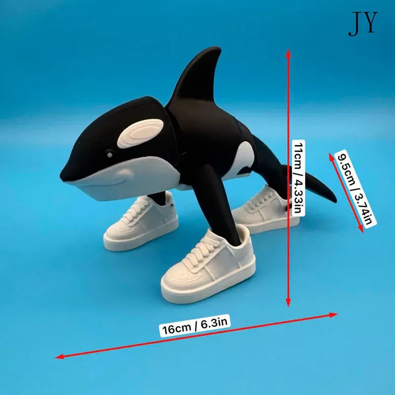 Figurines d'animaux cerveau italien Ai Tralalero Tralala, décor de bureau, ornements à collectionner, modèles d'animaux magiques