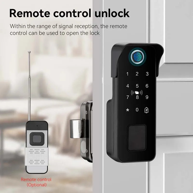 Tuya – serrure de porte intelligente étanche, empreinte digitale, télécommande de jardin extérieur, carte APP, Code numérique, serrure électronique à Double jante ﻿ ﻿