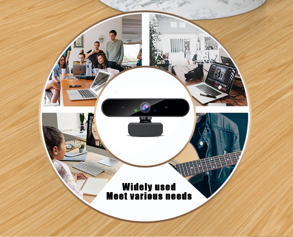 4K USB Webcam with Microphone, Autofocus, 2K Camera for PC/Laptop, 1080P Live Streaming Webcam for Video Calls