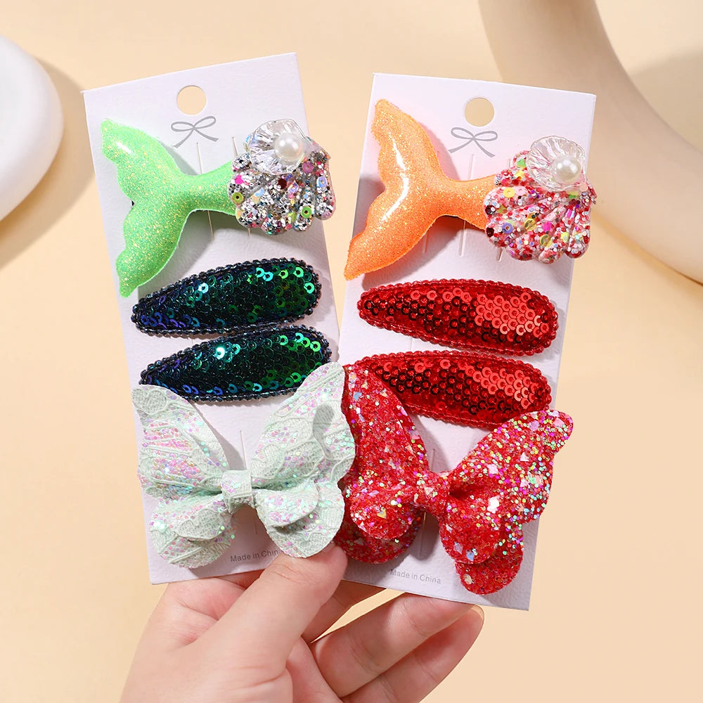 Enfants frais pince à cheveux ensemble fleur imprimé doux papillon épingles à cheveux enfants BB cheveux frange Clips Barrettes fille accessoires chapeaux