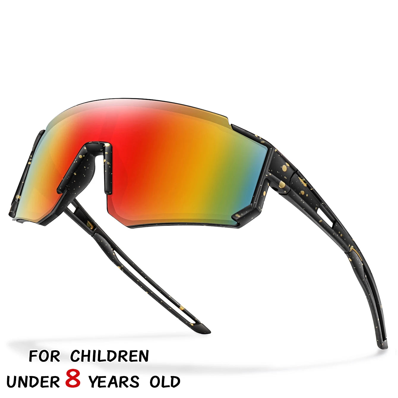 Lunettes de soleil de baseball pour enfants de 3 à 8 ans, lunettes de vélo d'extérieur pour garçons et filles, lunettes de sport pour jeunes, lunettes de camping pour enfants, lunettes de vélo VTT, UV400