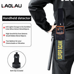 LAOLAU Portable Metal Detector Metal Detection Outdoor Gold Detector Portable Scanner Depth Wall Detector Safe Check