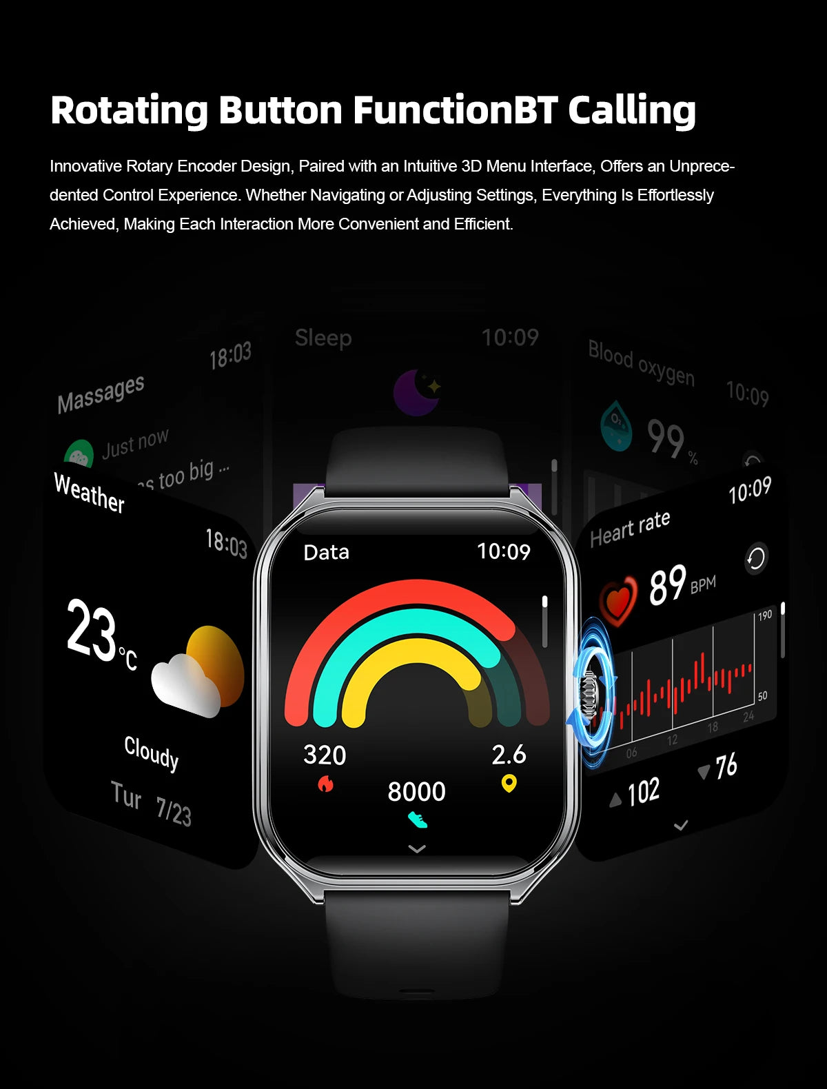 Nouvelle montre intelligente 2025, montre de sport de 1,96 pouces, étanche IP67, plus de modes sportifs 110, traqueur d'activité physique, montre ultra-mince.
