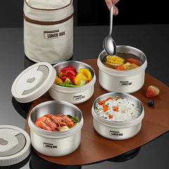 Conteneur à lunch en acier inoxydable empilable Bento Boîte à lunch portable