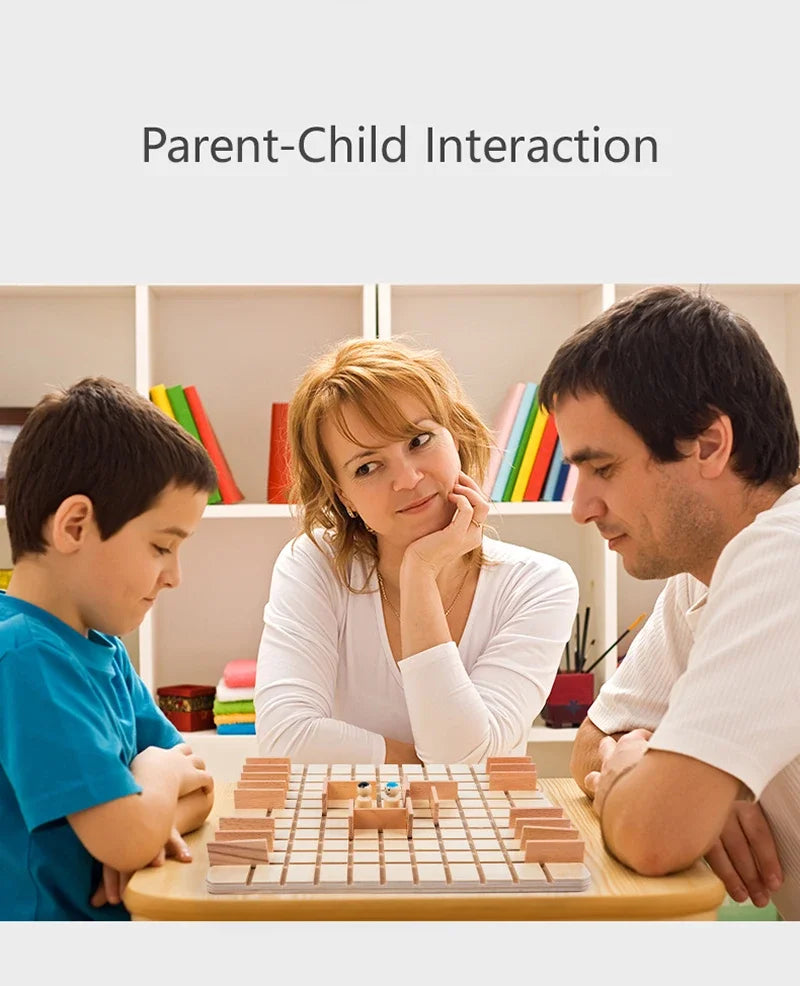 Jouets d'échecs en bois, jeux de stratégie pour enfants, entraînement cérébral, jeu de société interactif Parent-enfant, Puzzle de pensée logique amusant, cadeaux