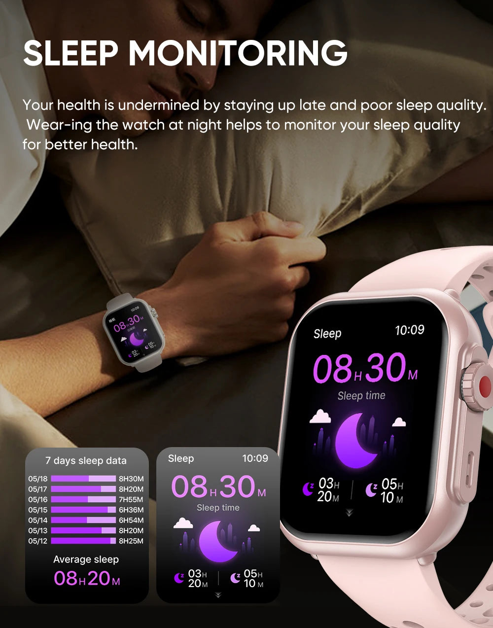2025 nouvelle mode sport montre intelligente hommes femmes 1.85 pouces HD AMOLED plein écran tactile IP68 étanche Bluetooth appel montres intelligentes