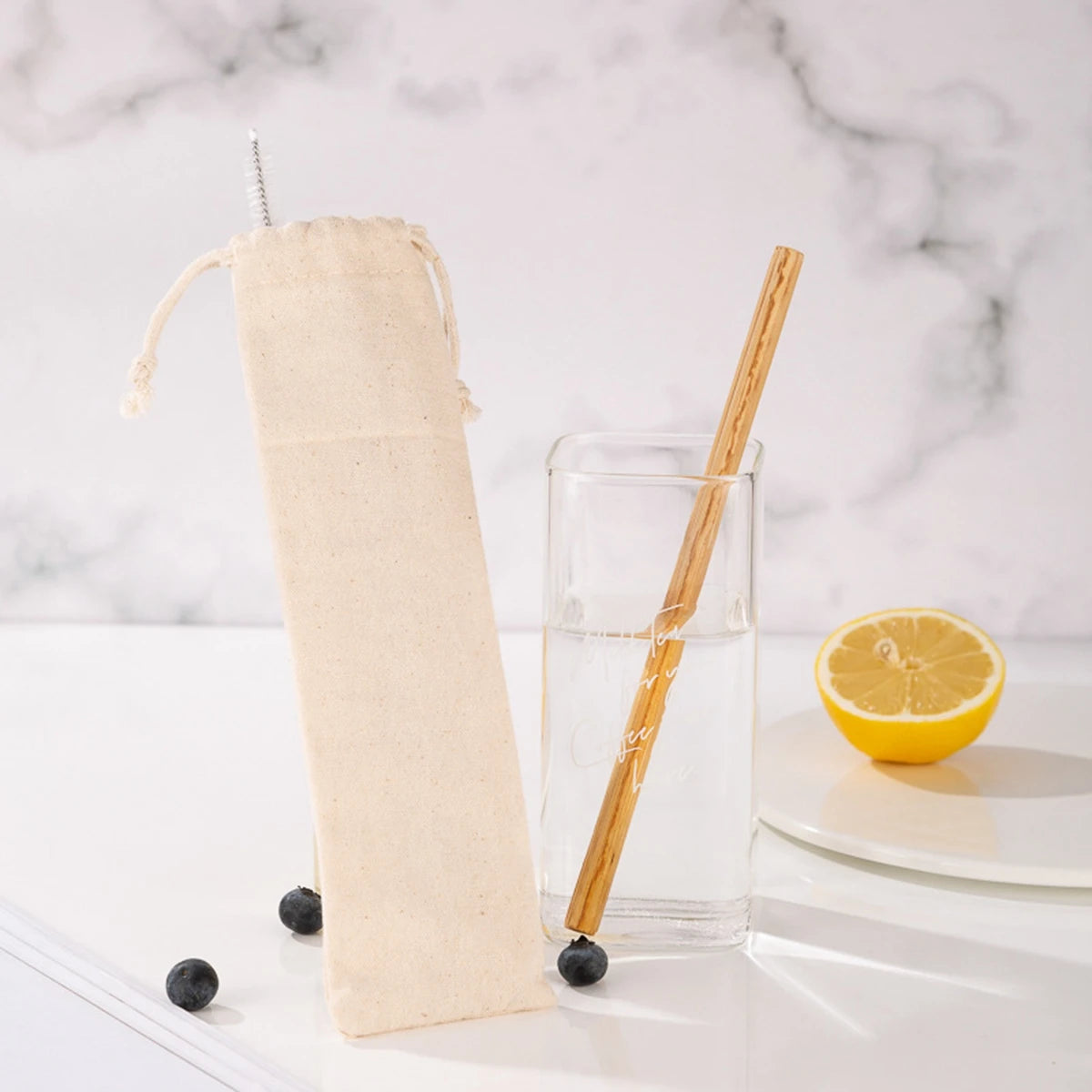 Pailles à boire en bambou naturel réutilisables avec étui, bionickel ables, écologiques, pour cocktail, bar, boissons, 10 pièces