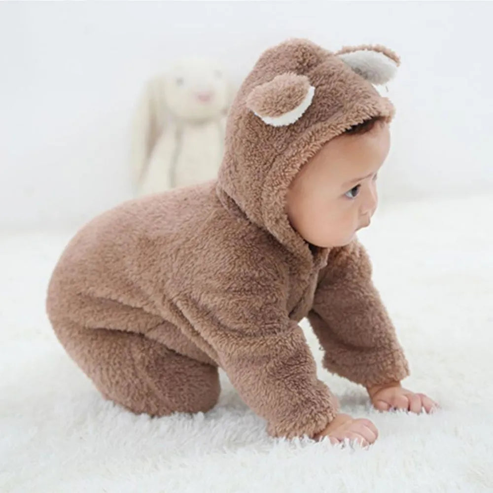 Nouveau-né bébé barboteuses hiver chaud polaire Bebe garçons fille Costume infantile filles vêtements Animal ensemble bébé combinaisons tenue de noël