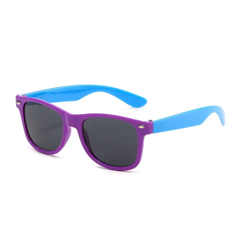 Lunettes de soleil à monture carrée pour garçons et filles, lunettes de soleil rétro pour enfants, protection UV extérieure, lunettes de soleil mignonnes