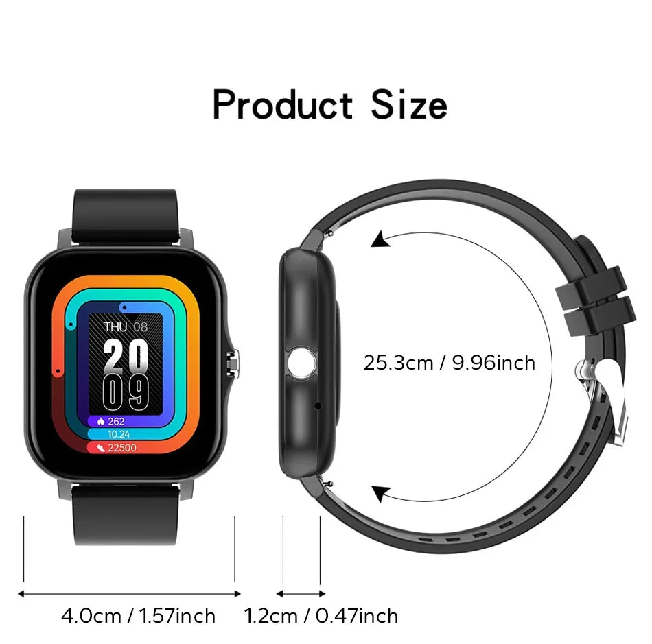 Montre intelligente pour téléphone android. Écran couleur 1,44 pouces, entièrement tactile, appel Bluetooth, montre intelligente, charge magnétique