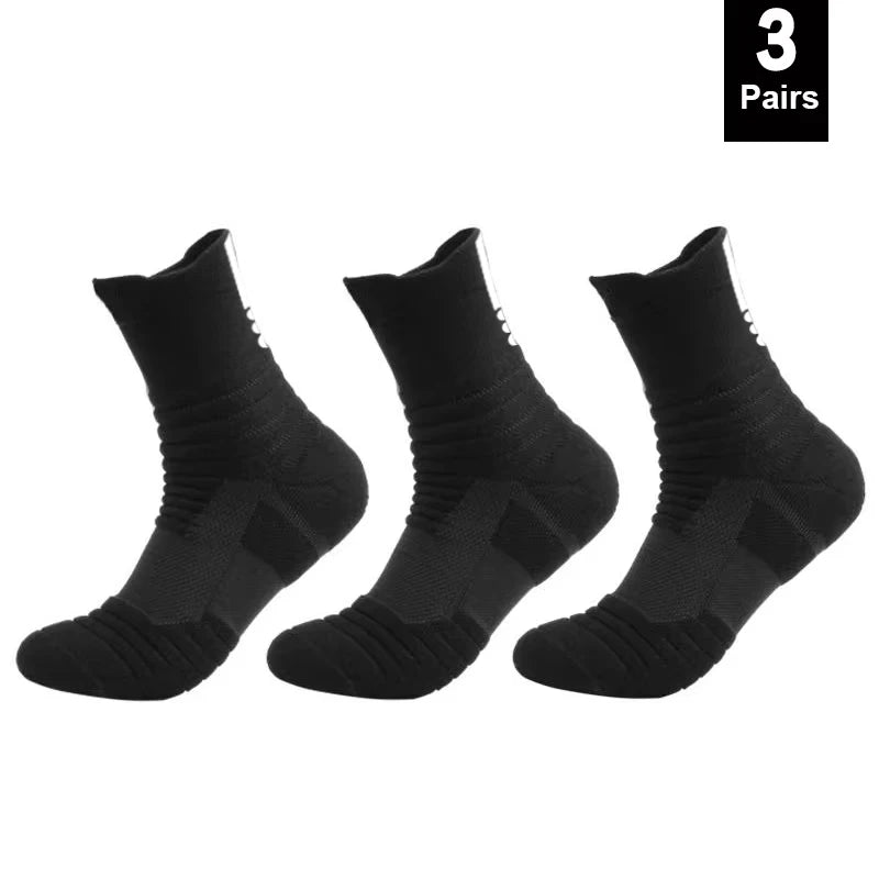 1/3 pairs of men's non-slip football socks, cotton socks, short and long tube, breathable and deodorizing sports socks, sizes 39-45