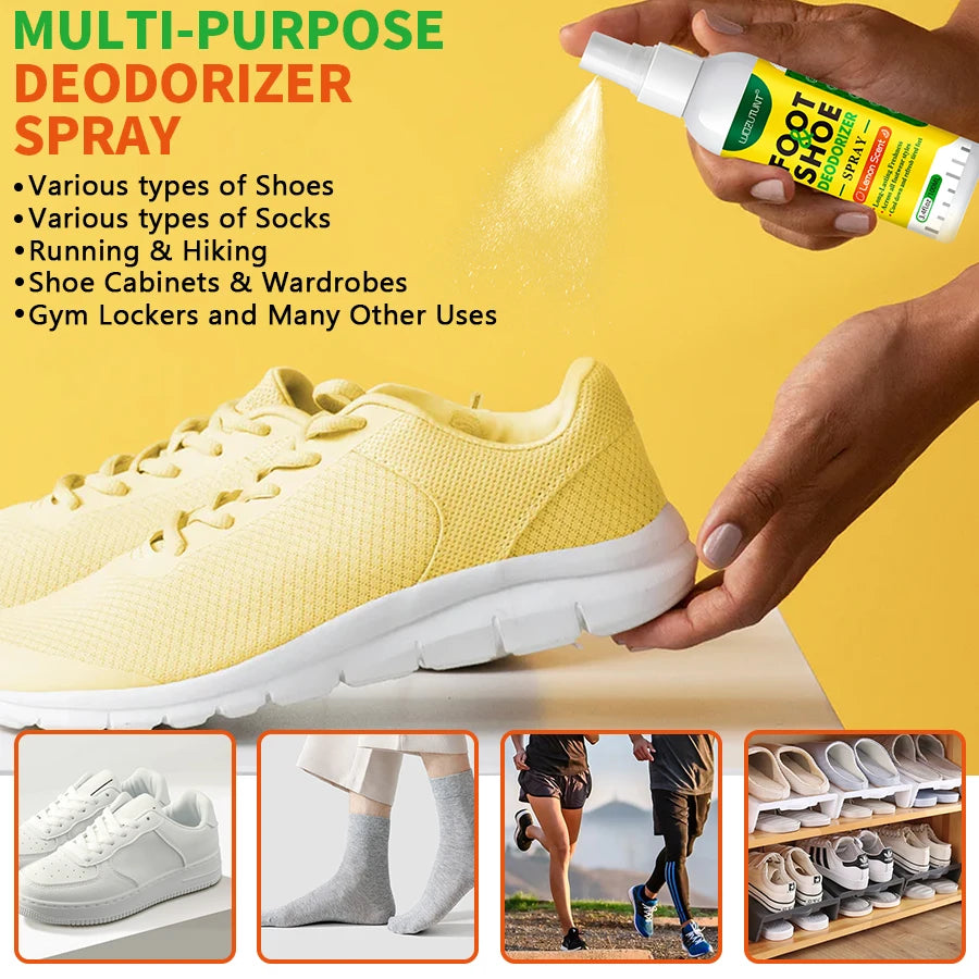 Spray désodorisant pour chaussures de pied, 100ml, parfum de citron, odeur de choc, élimination des déodorants Nemesis, antibactérien, rafraîchissant, désodorisant