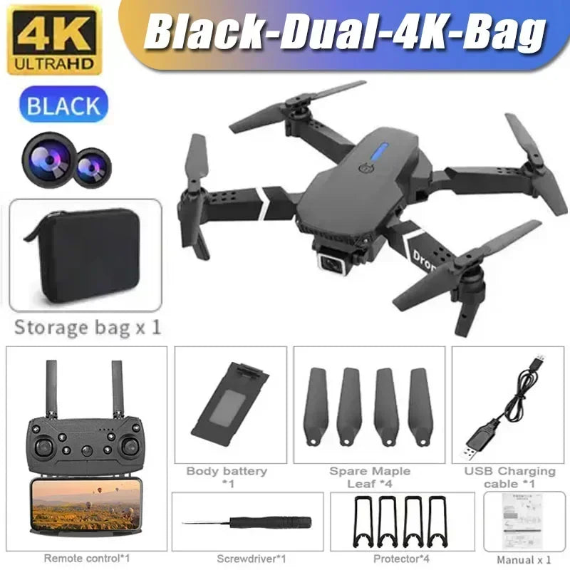 Elite E88 2024 RC Drone – 4K Ultra HD Camera | Foldable and Portable | Altitude Hold | Perfect Gift for Adults and Children