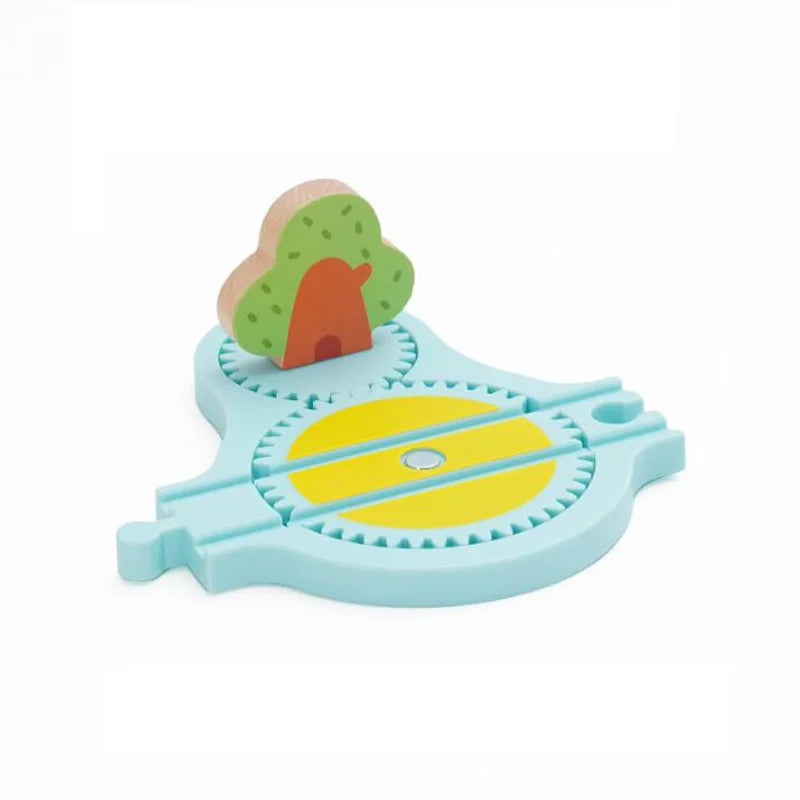 Jouets pour tout-petits, Train en bois, accessoires de voie ferrée, Barricade, scène de piste de plate-forme, jouets Puzzle pour garçons et filles