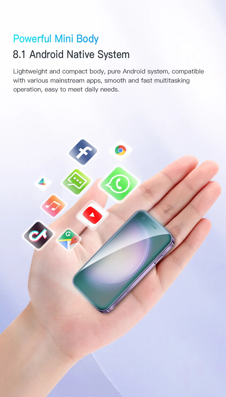 SOYES XS15 Mini Smartphone 3.0 "Android8.1 Quad-core 2GB RAM 16GB ROM double SIM veille réseau 3G petit téléphone