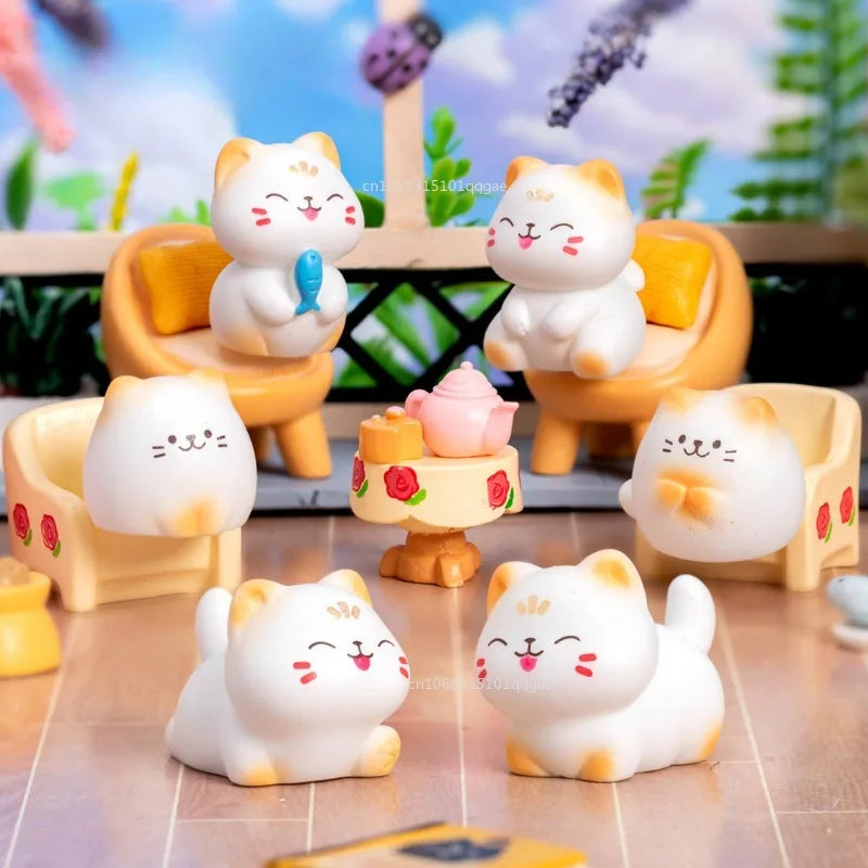 Nouveau modèle de chat de richesse de dessin animé mignon créatif, décoration de bureau, Figurine animale, ornements de chat, accessoires de décoration