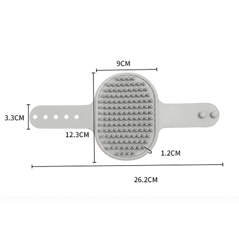 Peigne de Toilettage pour Chat et Chien, Brosse de Bain, pour Animaux de Compagnie, Perte, Énergie Apaisant, Poils en Caoutchouc, avec Poignée à Anneau Réglable