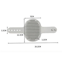 Peigne de Toilettage pour Chat et Chien, Brosse de Bain, pour Animaux de Compagnie, Perte, Énergie Apaisant, Poils en Caoutchouc, avec Poignée à Anneau Réglable