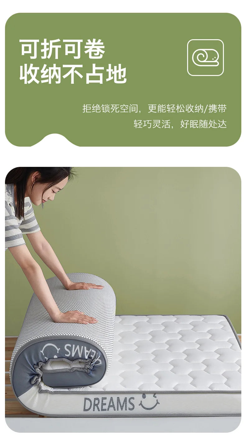 Matelas en Latex à mémoire de forme, pour usage domestique, lit Double simple Extra épais, pour dortoir d'étudiants, sol Tatami