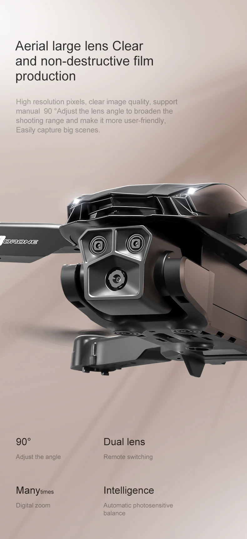 Xiaomi D88 Drone HD 8K double caméra photographie aérienne professionnelle flux optique vol stationnaire geste tir pliable quadrirotor ﻿