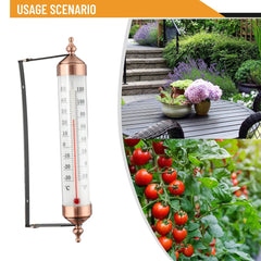 Therye.com-Thermomètres extérieurs, effet bronze, mur extérieur, serre, terrasse solaire, jardin extérieur