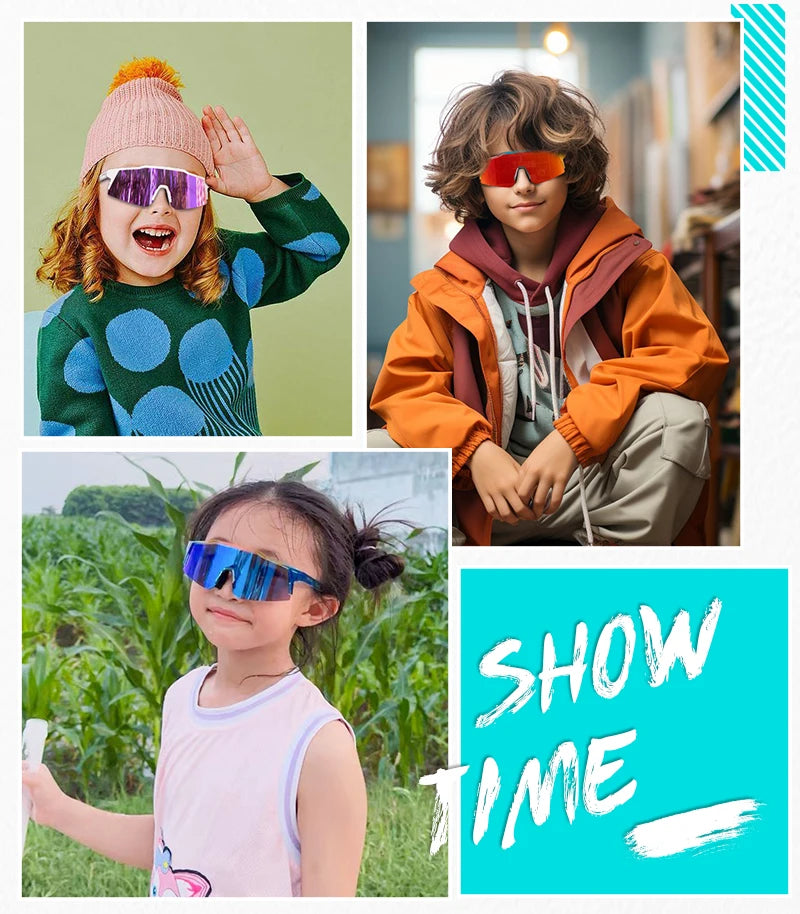 Kapvoe lunettes de soleil photochromiques pour enfants Protection UV400 lunettes de cyclisme de Sport enfants garçons filles lunettes de vélo de mode lunettes de vélo