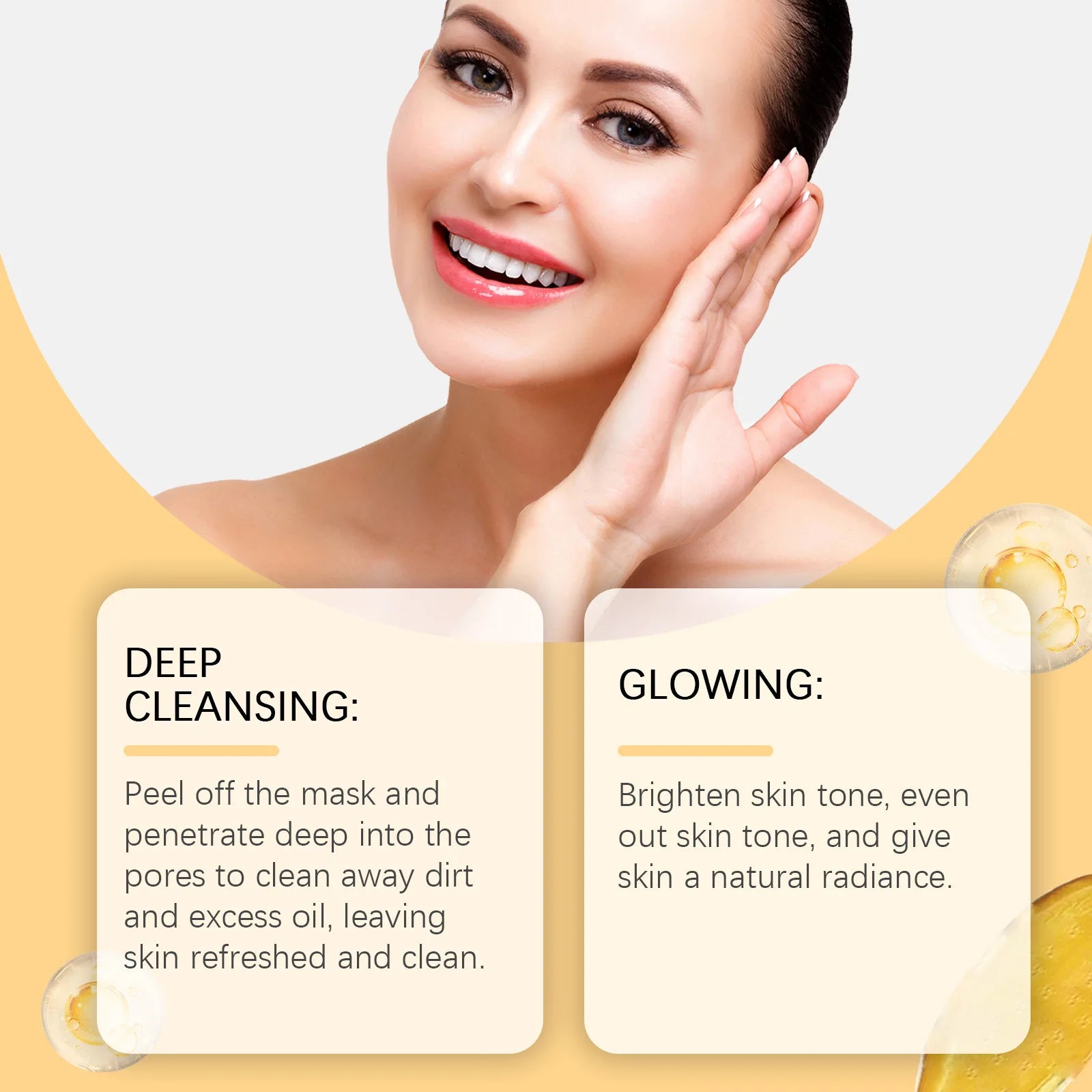 Nettoyant au curcuma, contrôle de l'huile, élimination des taches foncées, Anti-acné, nettoyage en profondeur, rétrécissement des pores, crème hydratante à la vitamine C