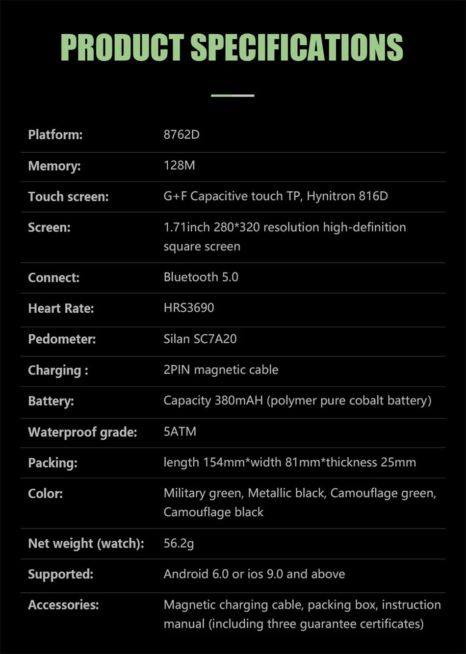 Montre intelligente étanche IP68 Iko pour hommes, horloge intelligente de natation, sports de plein air, suivi de la condition physique, moniteur de santé, montre intelligente pour Android, IOS