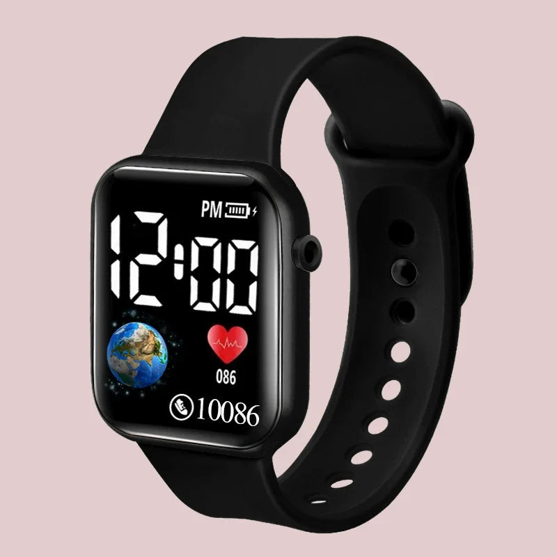 Montres numériques LED pour enfants et adultes, bracelet en Silicone, montre-bracelet électronique de dessin animé, horloge de sport, cadeaux pour garçons et filles