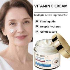 YUITIKUE Crème à la vitamine E, hydratante intensément, aide à améliorer la peau très sèche, soulage et restaure l'hydratation extrême sèche