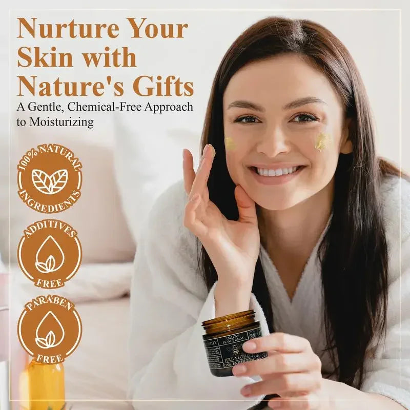 Baume Tallow de boeuf alimenté en herbe biologique, crème hydratante au miel cru pour une peau douce et lisse, hydratant entièrement naturel fait à la main
