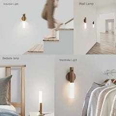 Veilleuse à détecteur de mouvement intelligent-éclairage ambiant LED, lumière murale/armoire rechargeable pour chambre à coucher, pépinière, couloir, décoration de cuisine