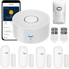 Système d'alarme de sécurité sans fil avec capteur de mouvement, sirène anti-cambriolage, Wi-Fi, maison intelligente, tournesol, application Smart Life
