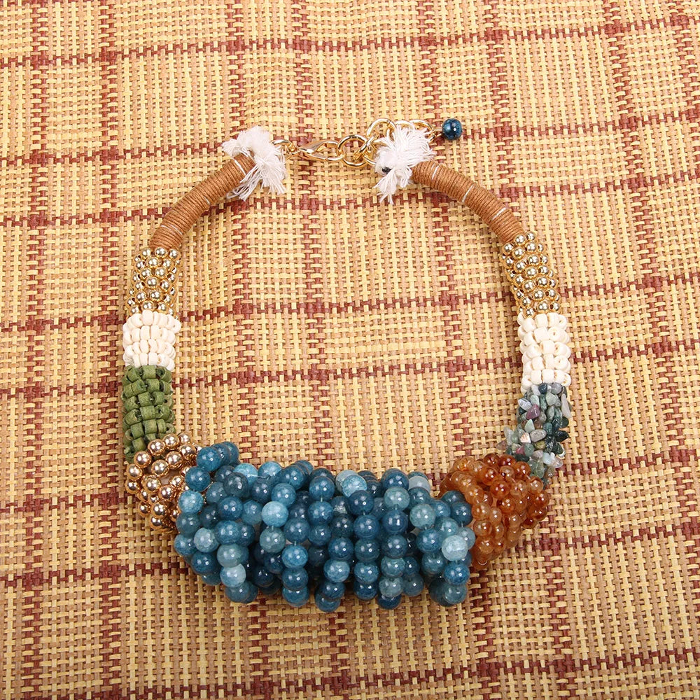 Collier de perles individuel exagéré pour femmes et filles, bijoux Vintage tendance pour fête de mariage