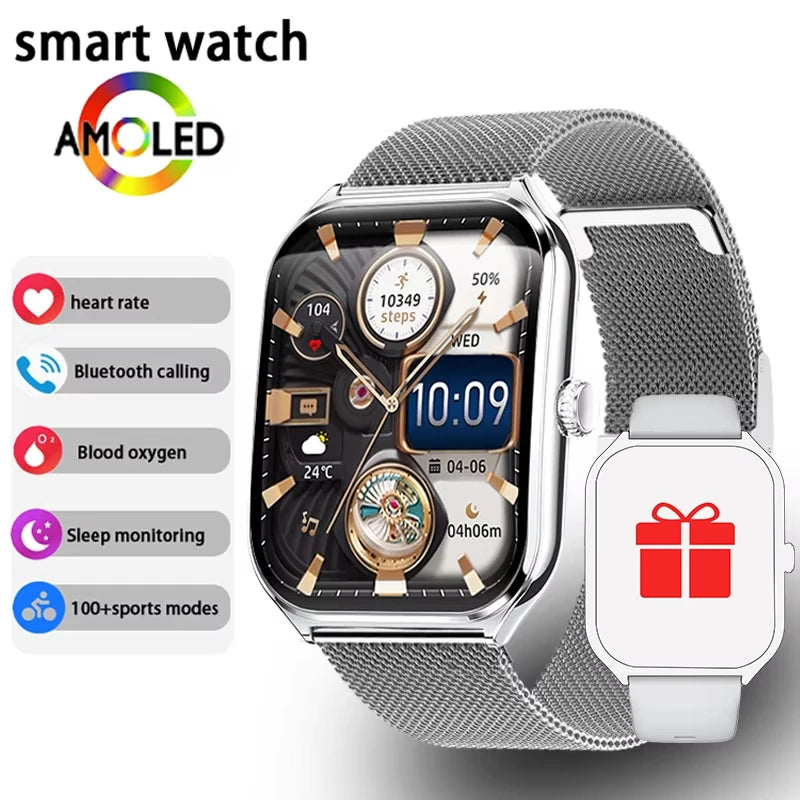 Nouvelle montre intelligente 2025, montre de sport de 1,96 pouces, étanche IP67, plus de modes sportifs 110, traqueur d'activité physique, montre ultra-mince.