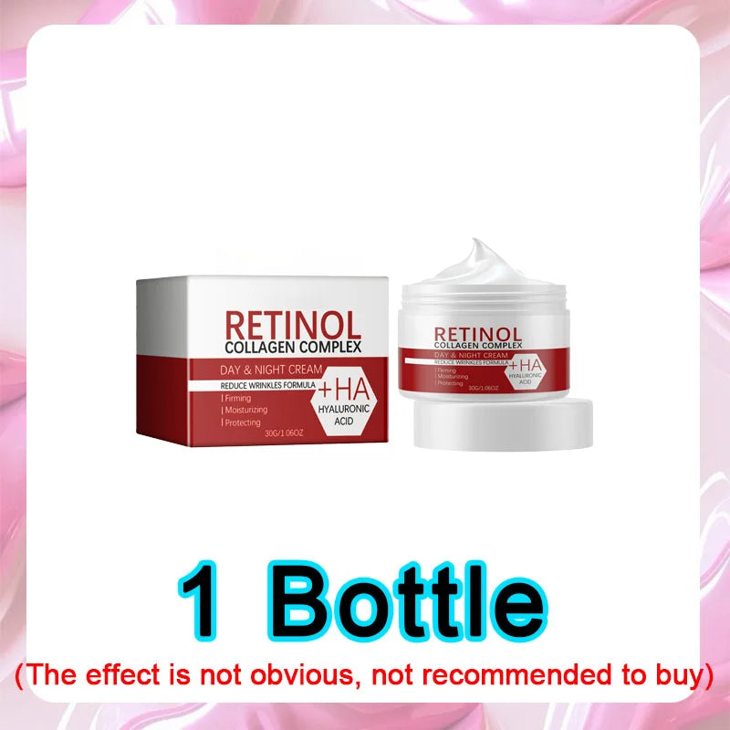 Crème blanchissante pour le visage et le corps, rétinol, collagène, acide hyaluronique 3 en 1, élimine les taches foncées, élimine la mélanine, dissipe l'acné, éclaircit la peau