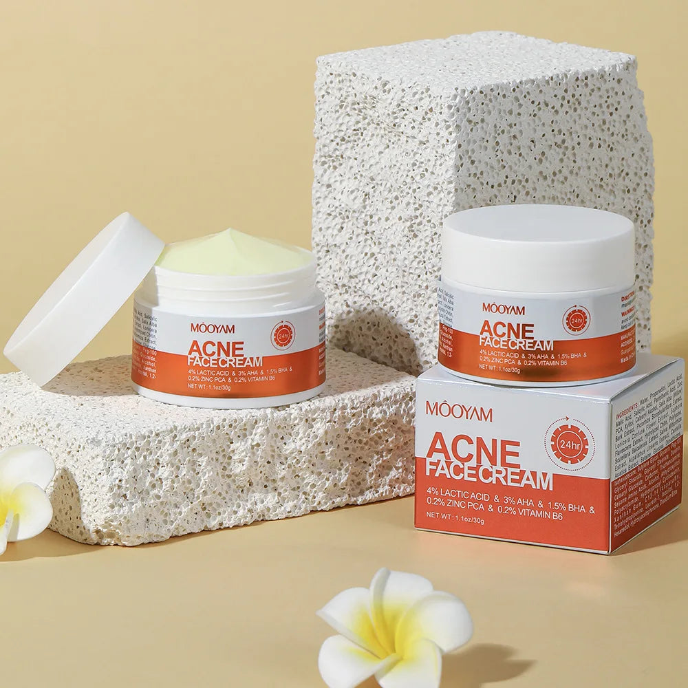 Crème pour le visage à base de plantes pour l'élimination de l'acné, Gel Anti-acné, traitement des cicatrices d'acné, rétrécissement des pores, élimine les grands Pores, les boutons, blanchiment du visage, voiture