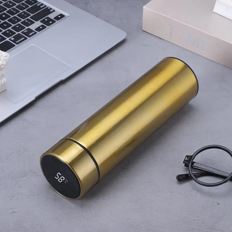 Thermos intelligent en acier inoxydable – Tasse de voyage sous vide à affichage LED (gobelet à thé à café chaud/froid à double température)