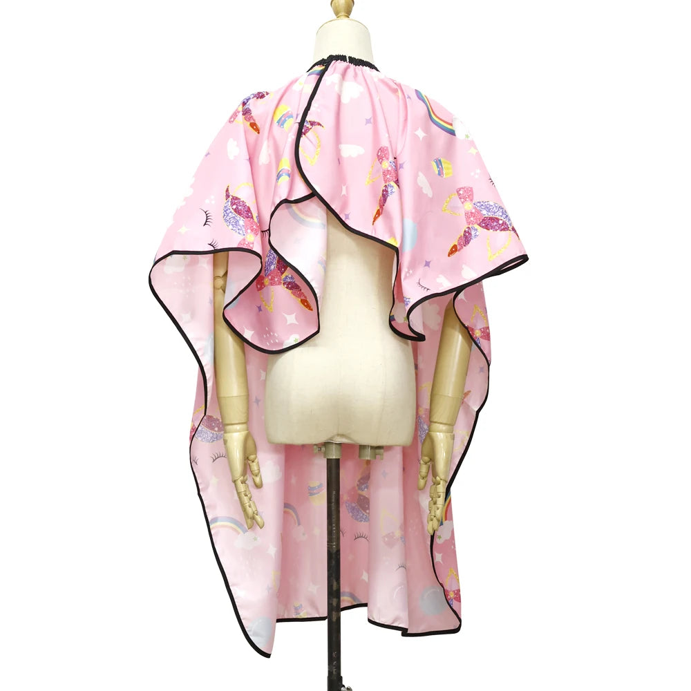 Cape de coiffure pour enfants, dessin animé mignon, robe de coiffure, salon de coiffure, tissu de coiffeur pour enfants