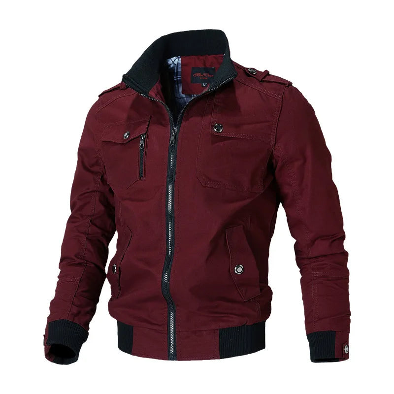 Bomber veste hommes mode décontracté coupe-vent veste manteau hommes 2025 printemps automne nouveaux vêtements d'extérieur chauds solide Stand mince veste hommes
