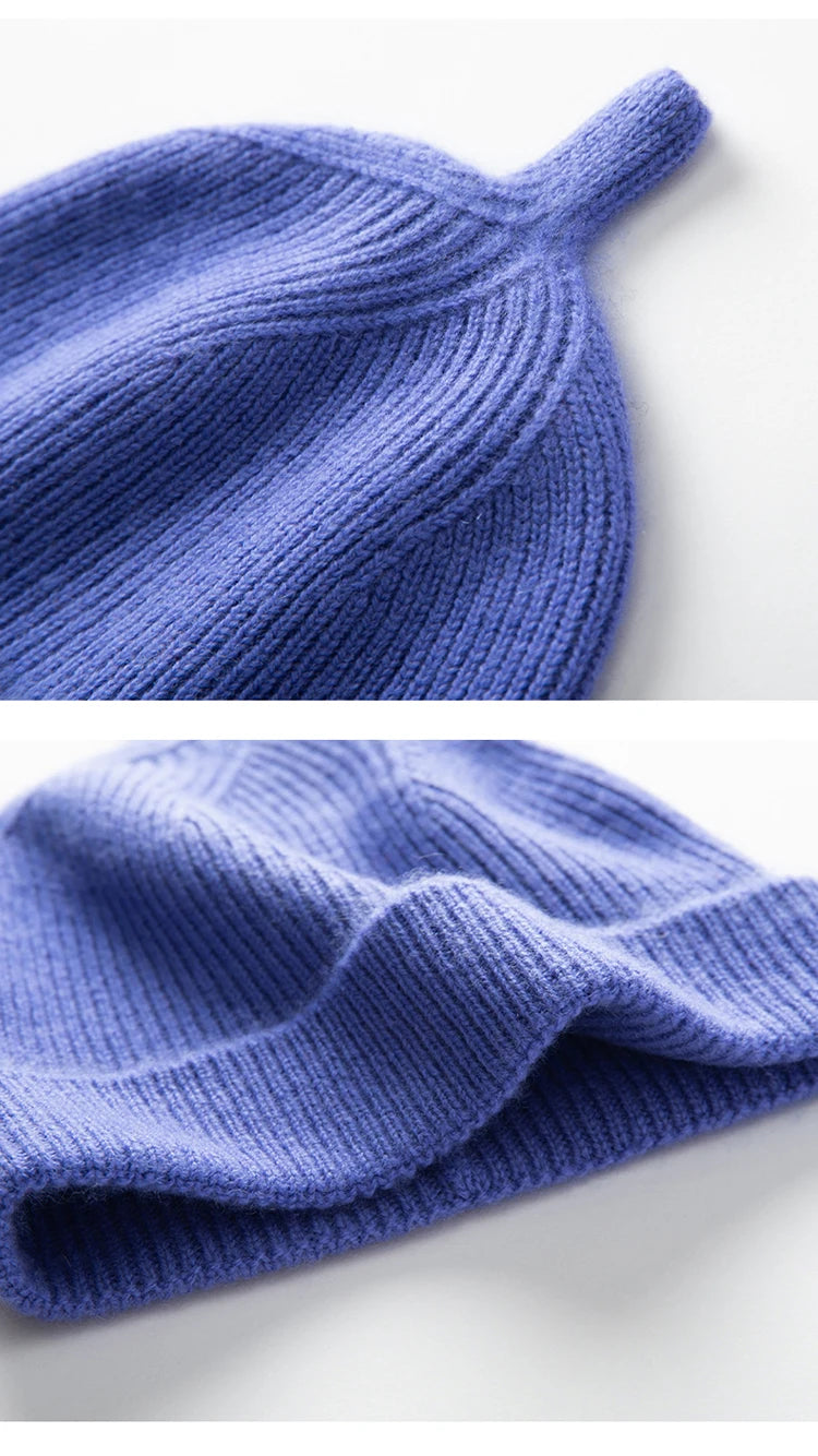Garder au chaud chapeau d'hiver pour enfants unisexe tricot casquette enfants 100% cachemire Skullies chapeaux pour garçons Bonnet filles casquettes accessoires