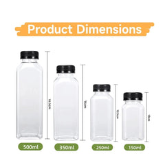 2 ou 6 jus en plastique réutilisables HI avec couvercle, 5 Oz, 8 Oz, 12 Oz, 16 oz, idéal pour la Smunvétérans wn ie, le lait, etc. -Facile à nettoyer et à compléter-Leak-Verde pour Bpa