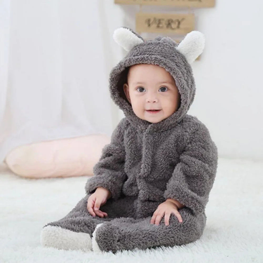 Nouveau-né bébé barboteuses hiver chaud polaire Bebe garçons fille Costume infantile filles vêtements Animal ensemble bébé combinaisons tenue de noël