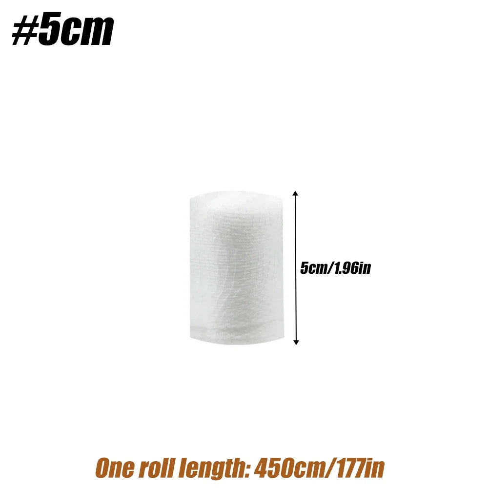 Rouleaux de bandage en gaze, bandages élastiques jetables, en coton respirant, pour soins des plaies, Kits de survie pour soins infirmiers, 1/3/5/6 rouleaux