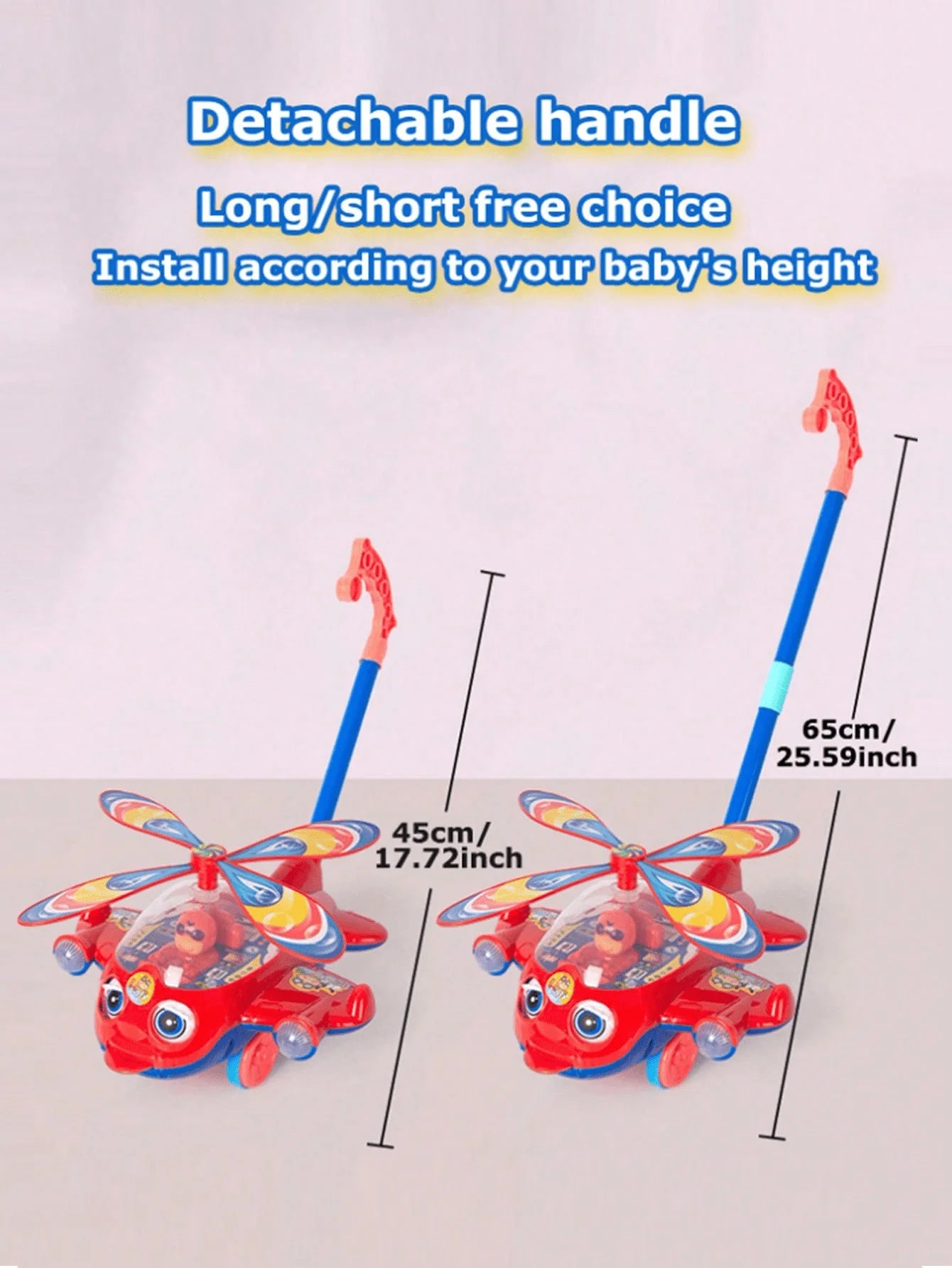 Dessin animé avion jouet chariot jouet éducatif pour enfants en bas âge enfants apprentissage marche main pousser avion jouet pousser